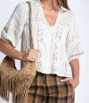 Blusa Encaje Nacar