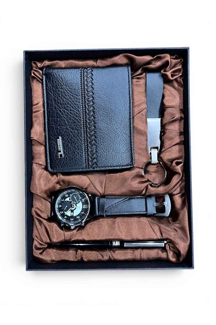 Set Hombre Reloj - Billetera - Lapicera Marron