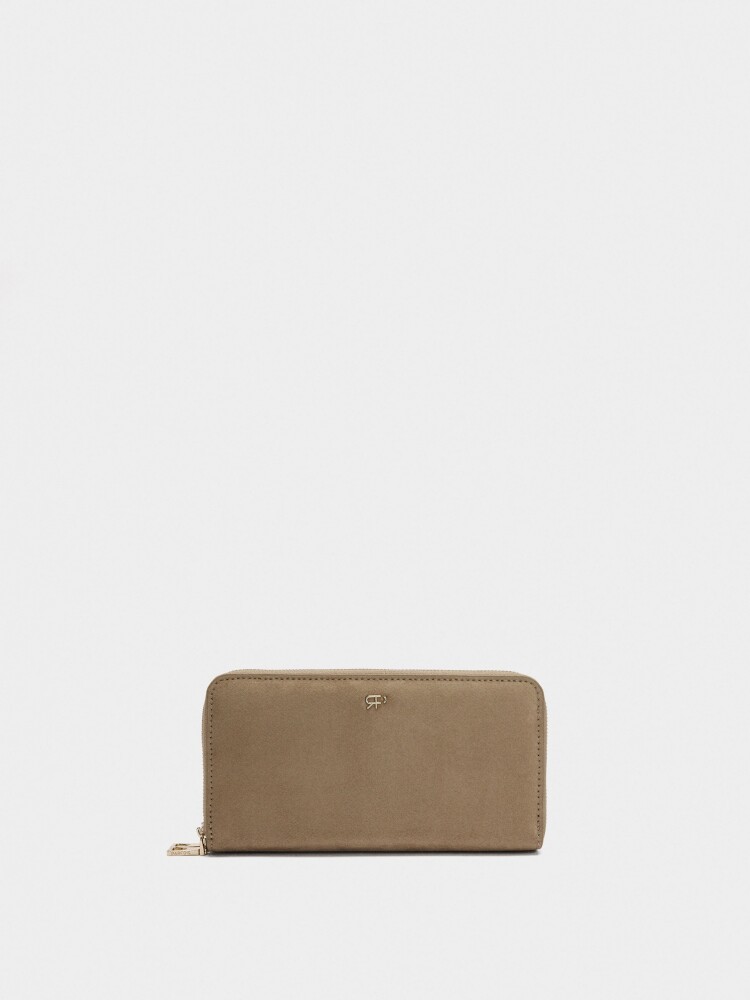 Cartera Efecto Piel L taupe