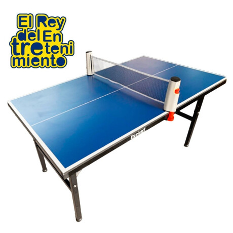 Mini Mesa De Ping Pong Reforzada + Red + Regalos Azul