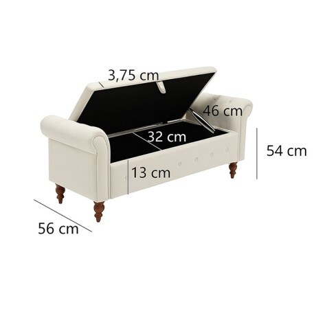Sofa pie de cama baul Beige