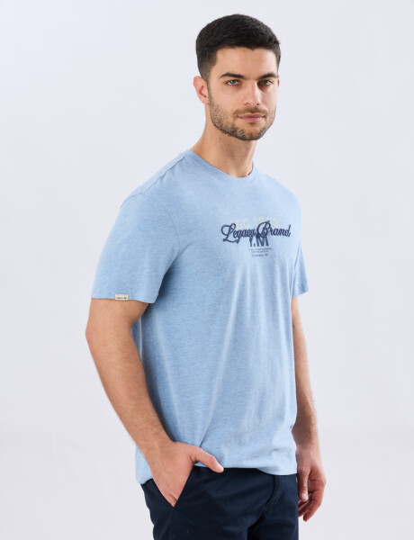 REMERA ESTAMPADA DE ALGODÓN Celeste