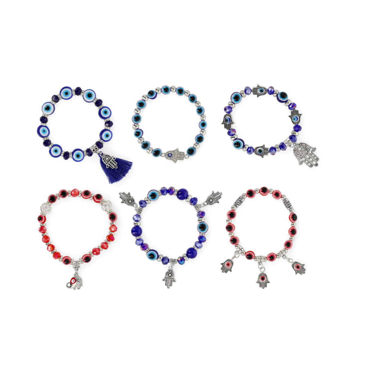 PULSERA OJO TURCO X6 UNIDADES SURTIDAS - GP014 - Pulsera Ojo Turco X6 Unidades Surtidas - Gp014 