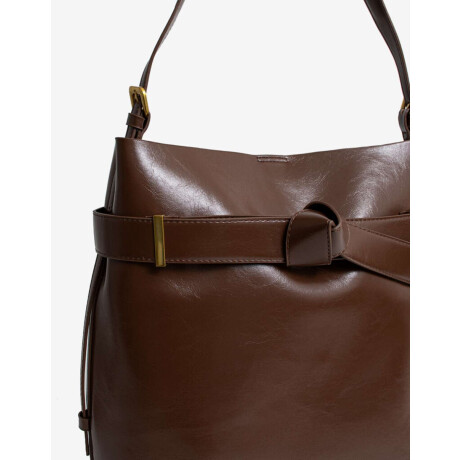 Cartera Saca Con Lazo Marron Suela