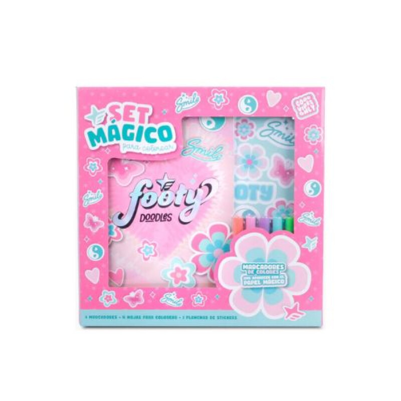 Set Magico Para Colorear Footy Diseño Rosa Set Magico Para Colorear Footy Diseño Rosa