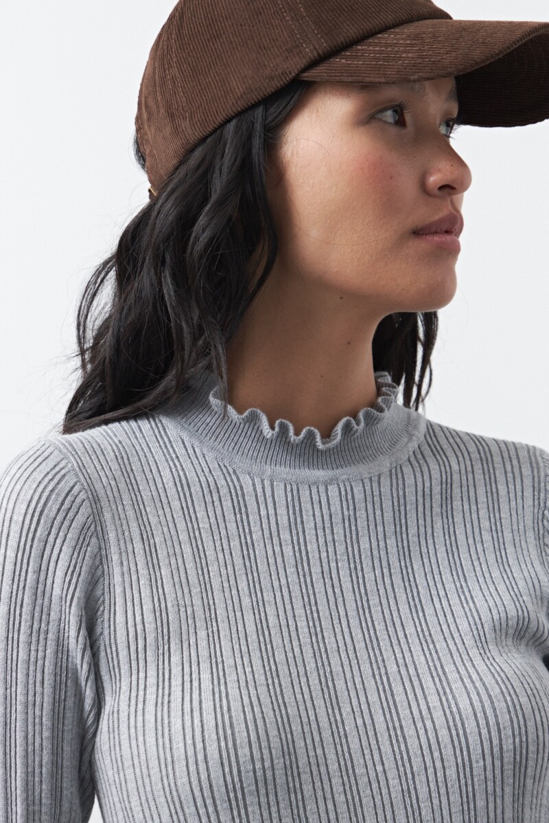 POLERA BETANIA Gris Melange