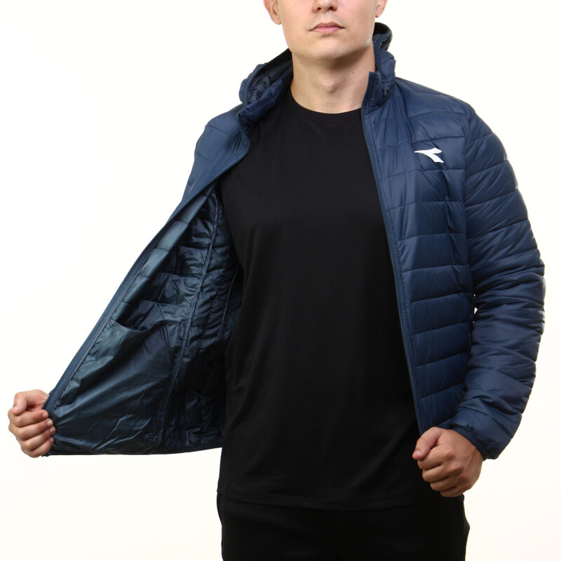 Campera Abrigo Hombre Diadora Azul Oscuro