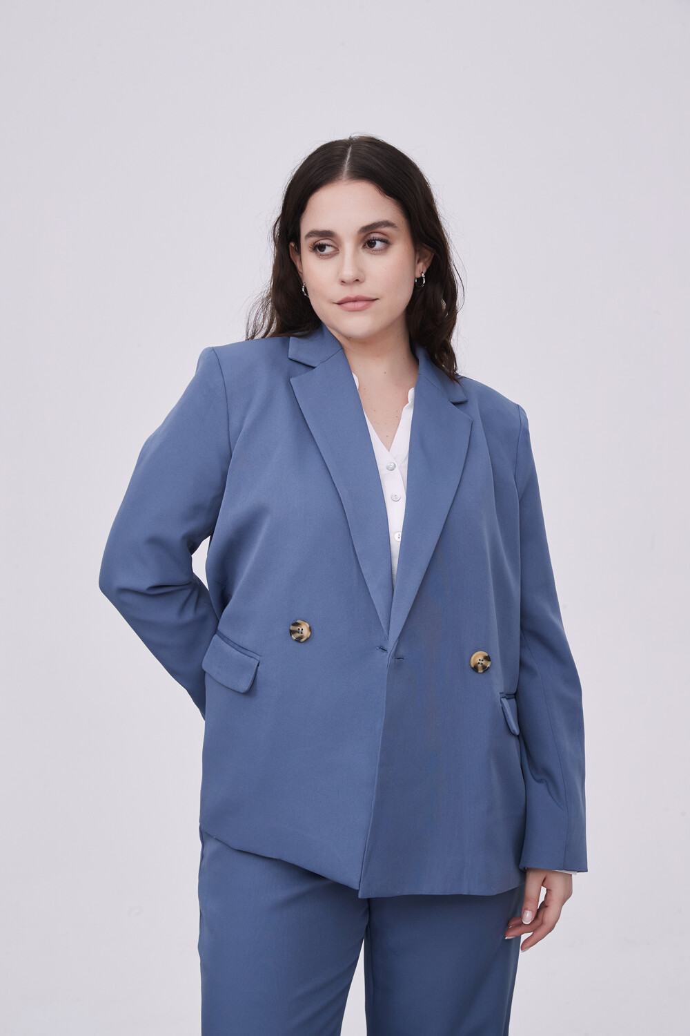 Blazer Sanflore Azul Piedra