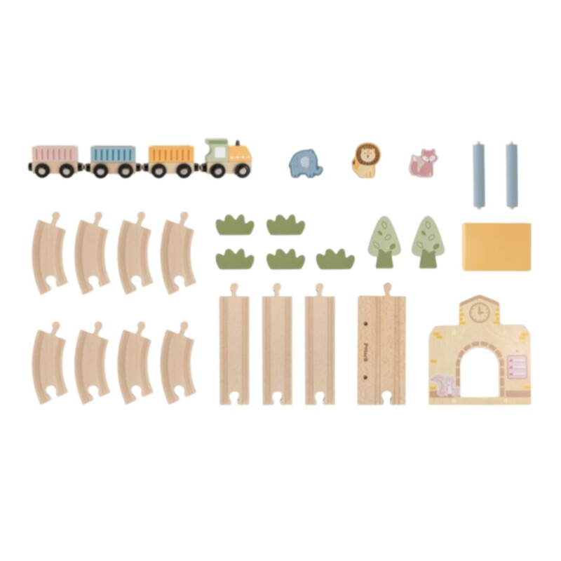 Tren de Madera con Animales Polar B Tren de Madera con Animales Polar B