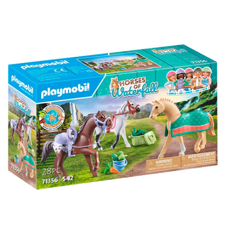 Juego Playmobil Tres Caballos con Sillas 001