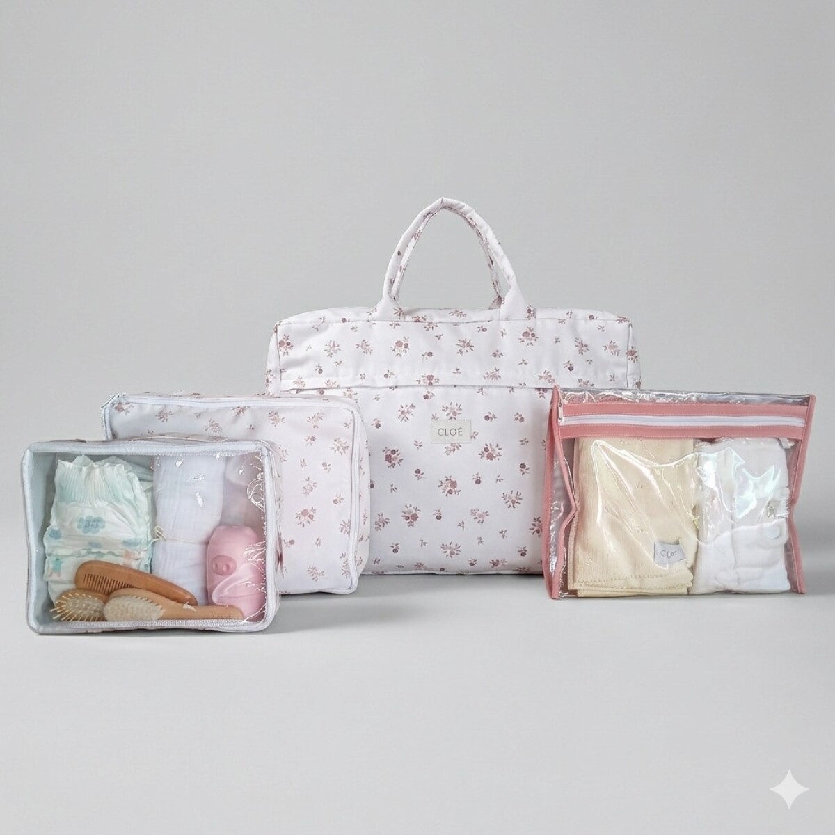 Set Valija para el Parto - Cottage Rosa 