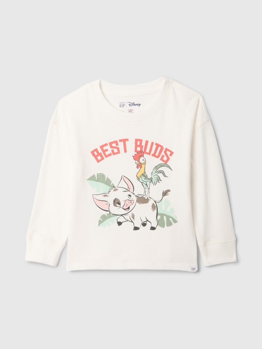 Remera Moana Manga Larga Toddler Niña - New Off White 
