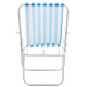 Silla De Playa Plegable Tubo De Hierro Azul