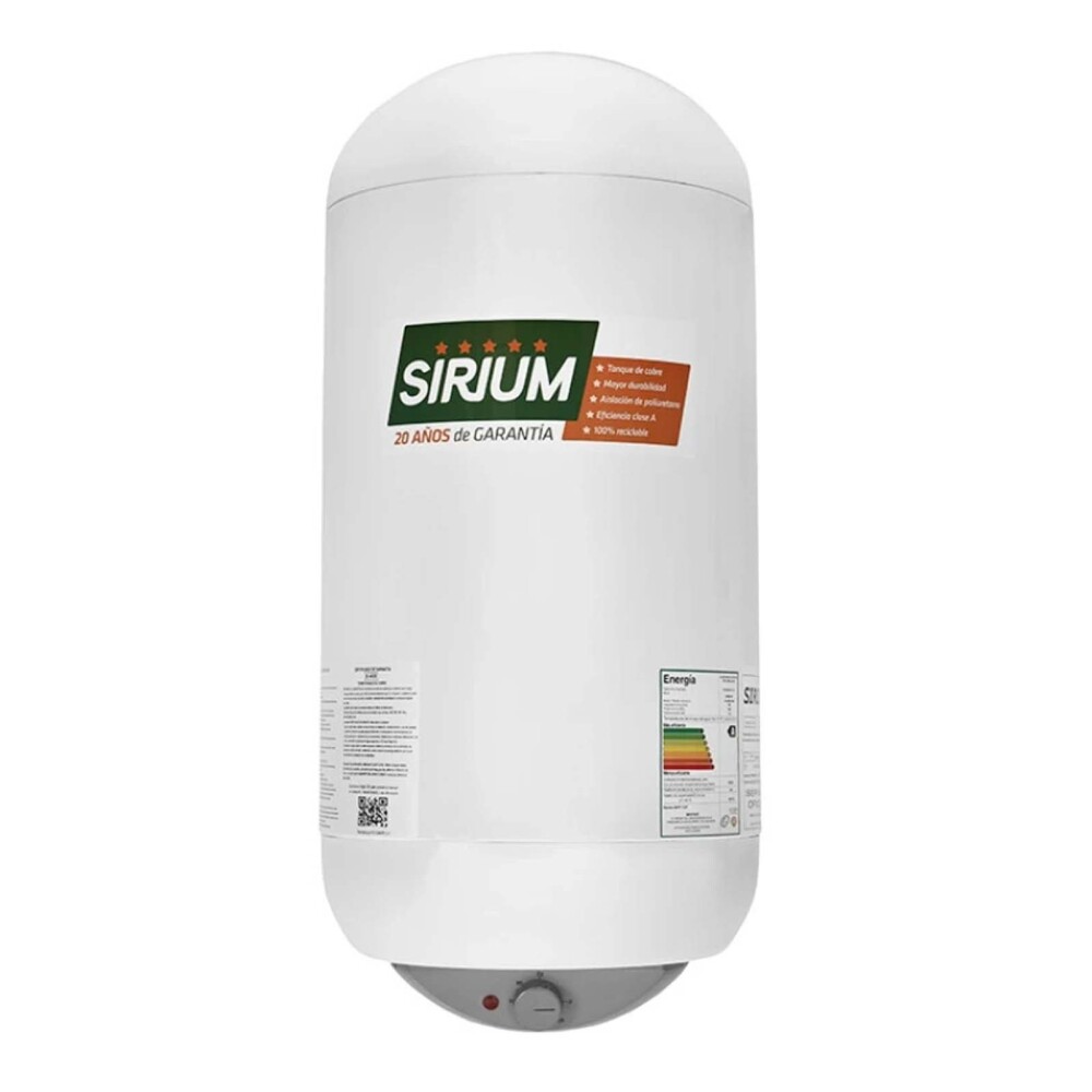 TERMOTANQUE 60 LITROS COBRE BLANCO SIRIUM