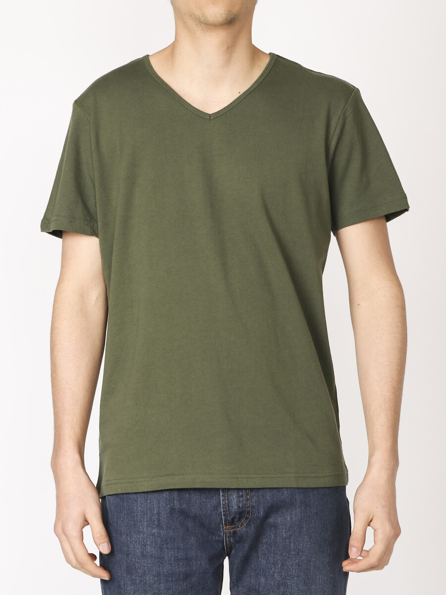 T-shirt Escote En V Harry - Verde Oscuro 
