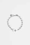 Pulsera dije estrella plateado