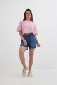 Remera oversized cropped Rosa Palido