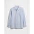 V-LS LINEN SHIRT BLUE WHITE STRIPE