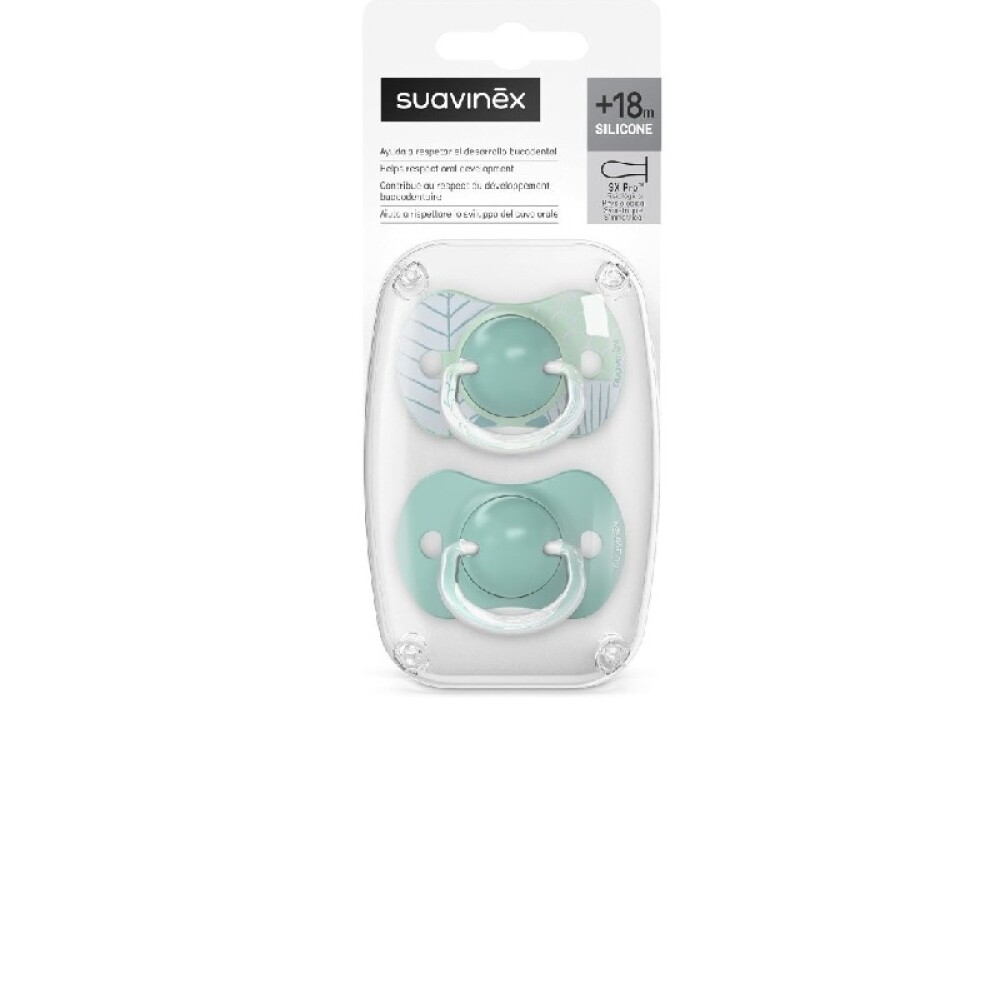 Set x2 chupete fisiológico Suavinex 18M Dreams celeste