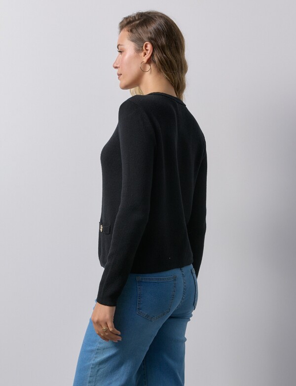Cardigan Algodón NEGRO