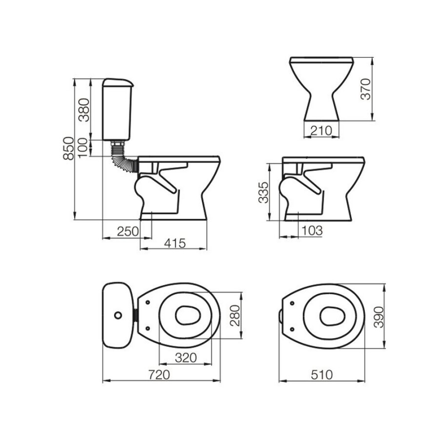 Inodoro Corto Mayo Inodoro Corto Mayo