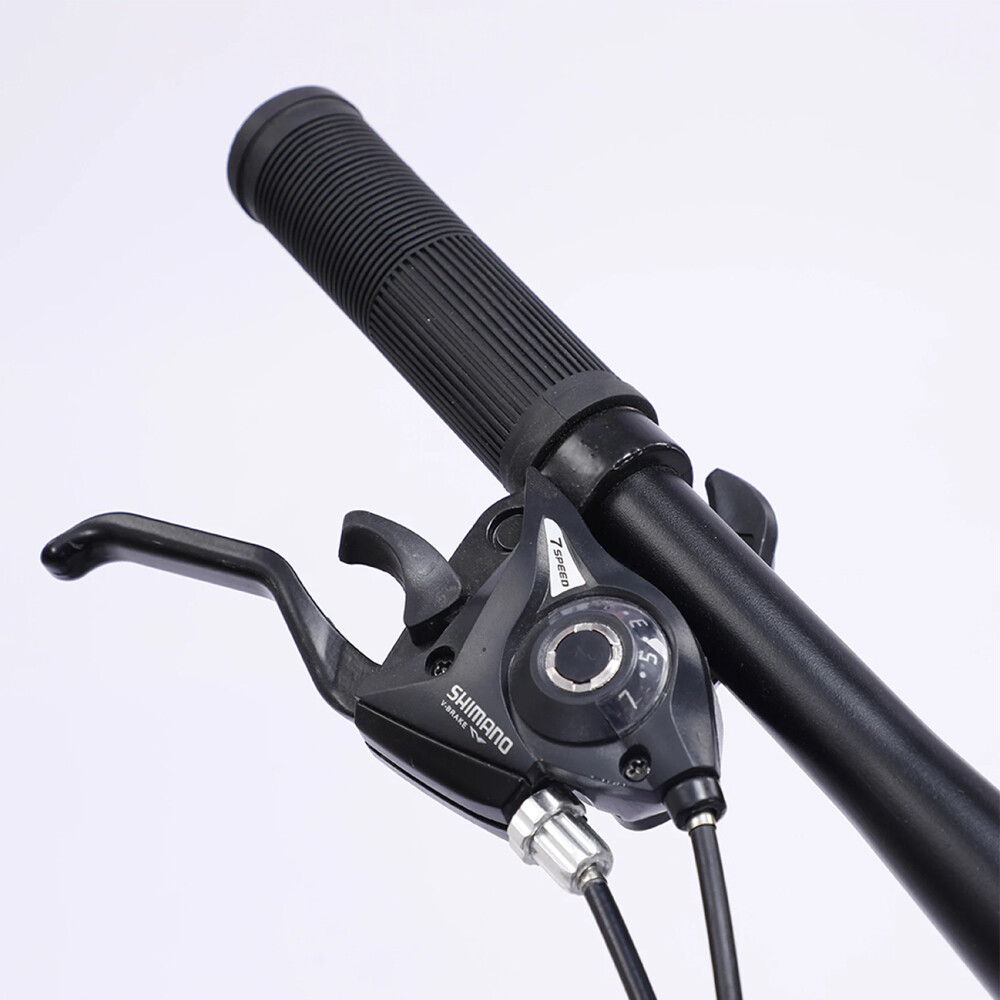 BICICLETA MONTAÑA RODADO 29 CON AMORTIGUADORES Y COMPONENTES SHIMANO - 21 CAMBIOS AMARILLO