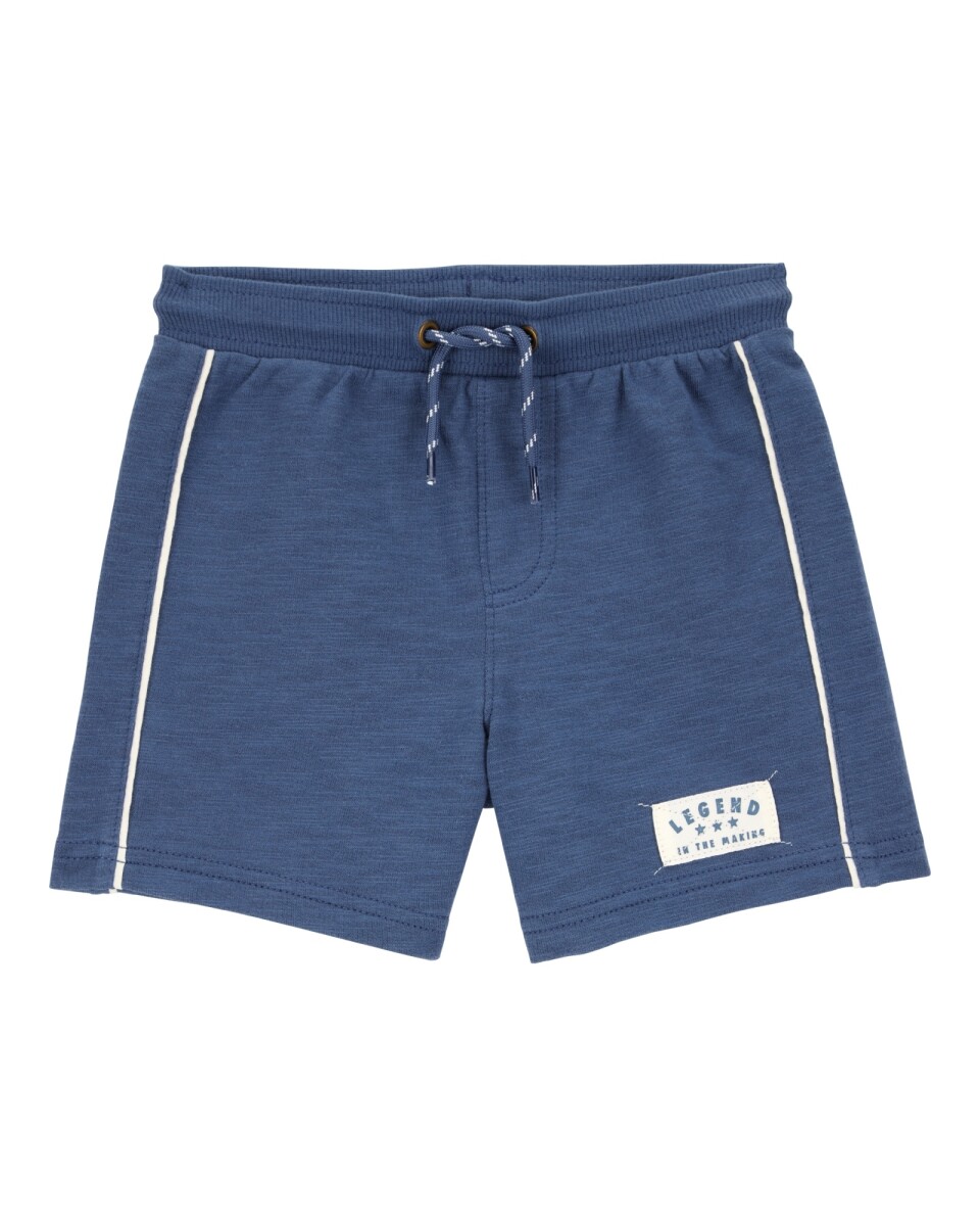 Short deportivo de algodón, azul marino 