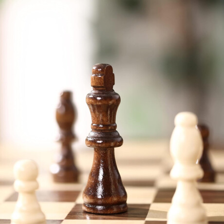 Juego de ajedrez con piezas de madera Sc
