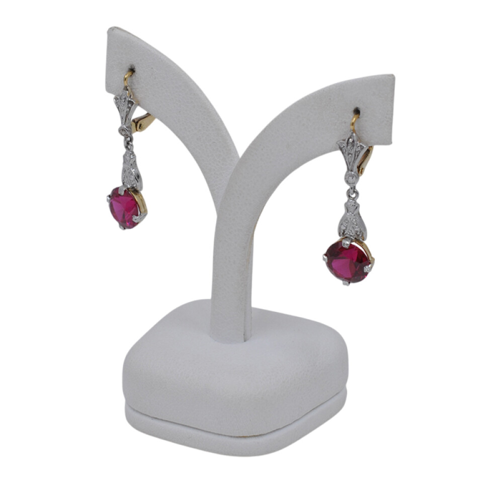 Caravanas antiguas en oro 18k con piedras de color Caravanas antiguas en oro 18k con piedras de color