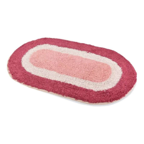 Alfombra Baño Ovalada 100% Algodón 40x60 Rosa