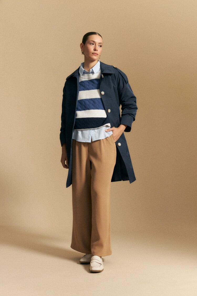 TRENCH CRANS Azul Marino