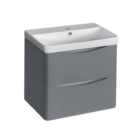 MUEBLE ONER LAQUEADO Y EN MDF COLOR GRIS CON BACHA BLANCA DE CERAMICA GAMAS DE GRIS