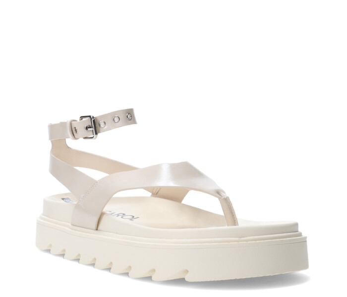 Sandalia DERBE con pulsera y hojalillos Off White