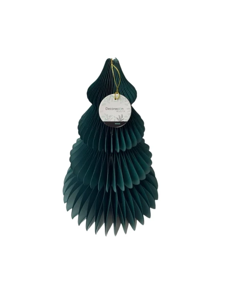 ADORNO ARBOL NAVIDAD 20x30CM PAPEL VERDE ADORNO ARBOL NAVIDAD 20x30CM PAPEL VERDE