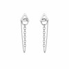 Caravanas de Cadena Plata - Plata 925 - Sin Piedra- CA4141 sinpiedra