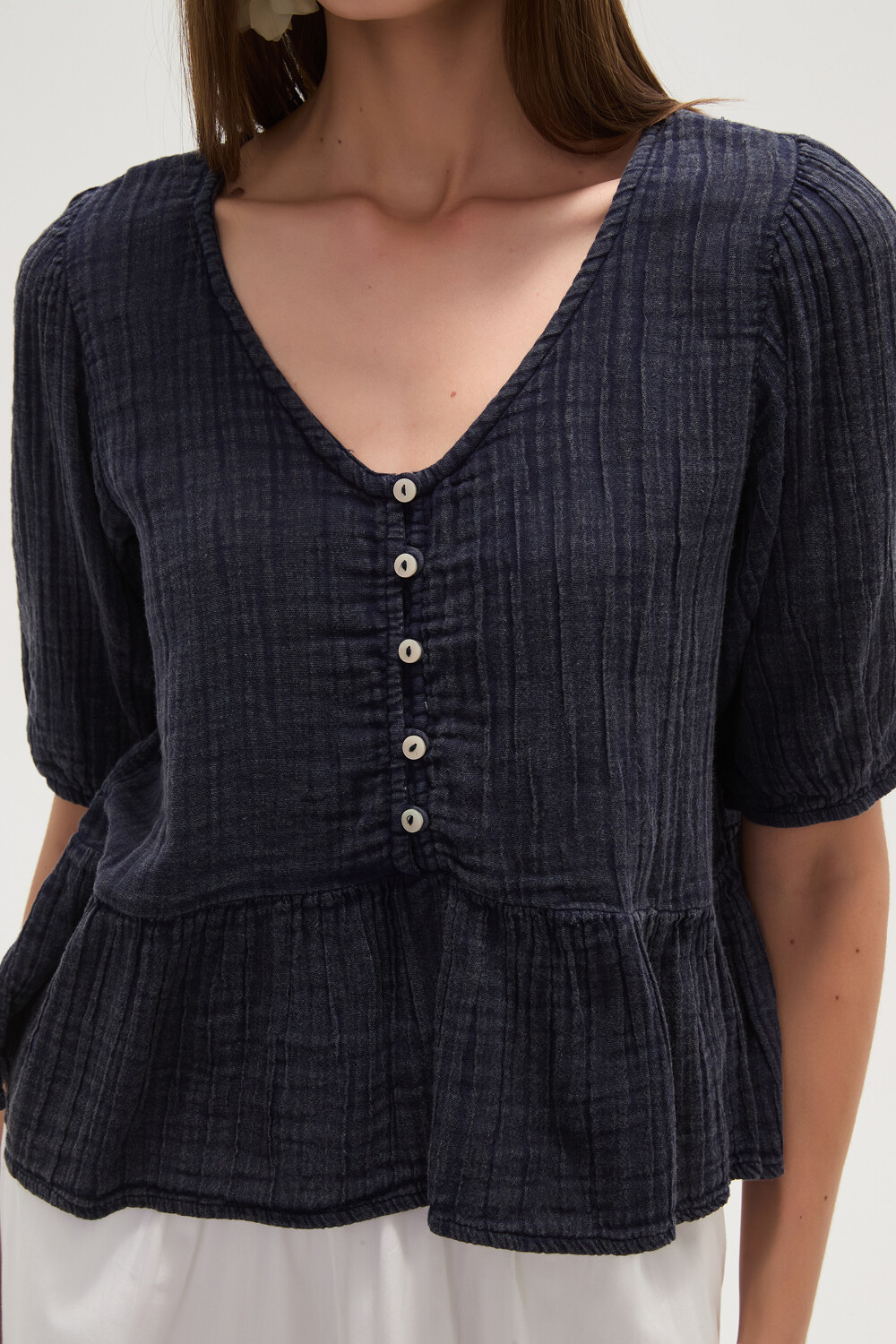 Blusa Osleb Azul Piedra