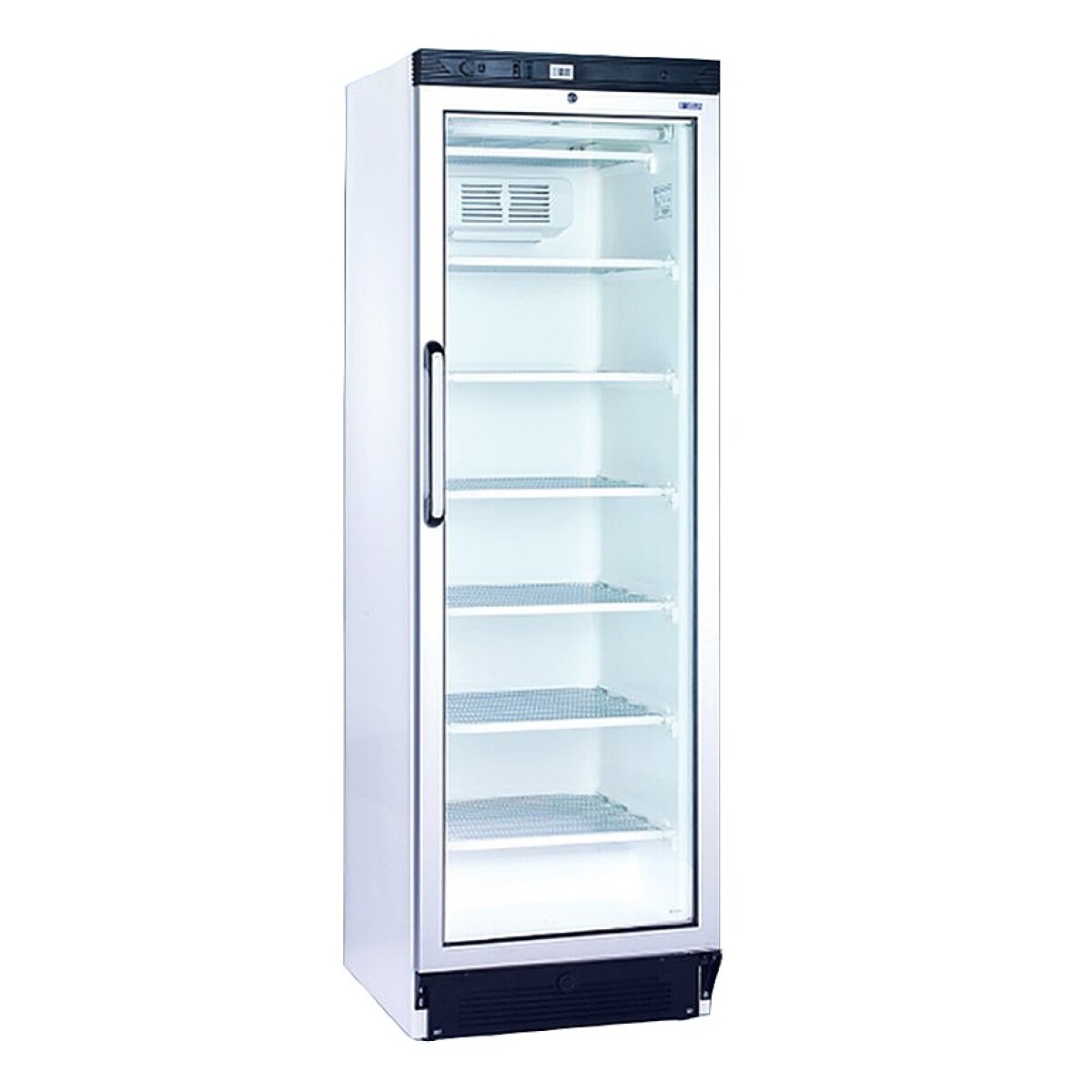 Freezer vertical con puerta de vidrio 