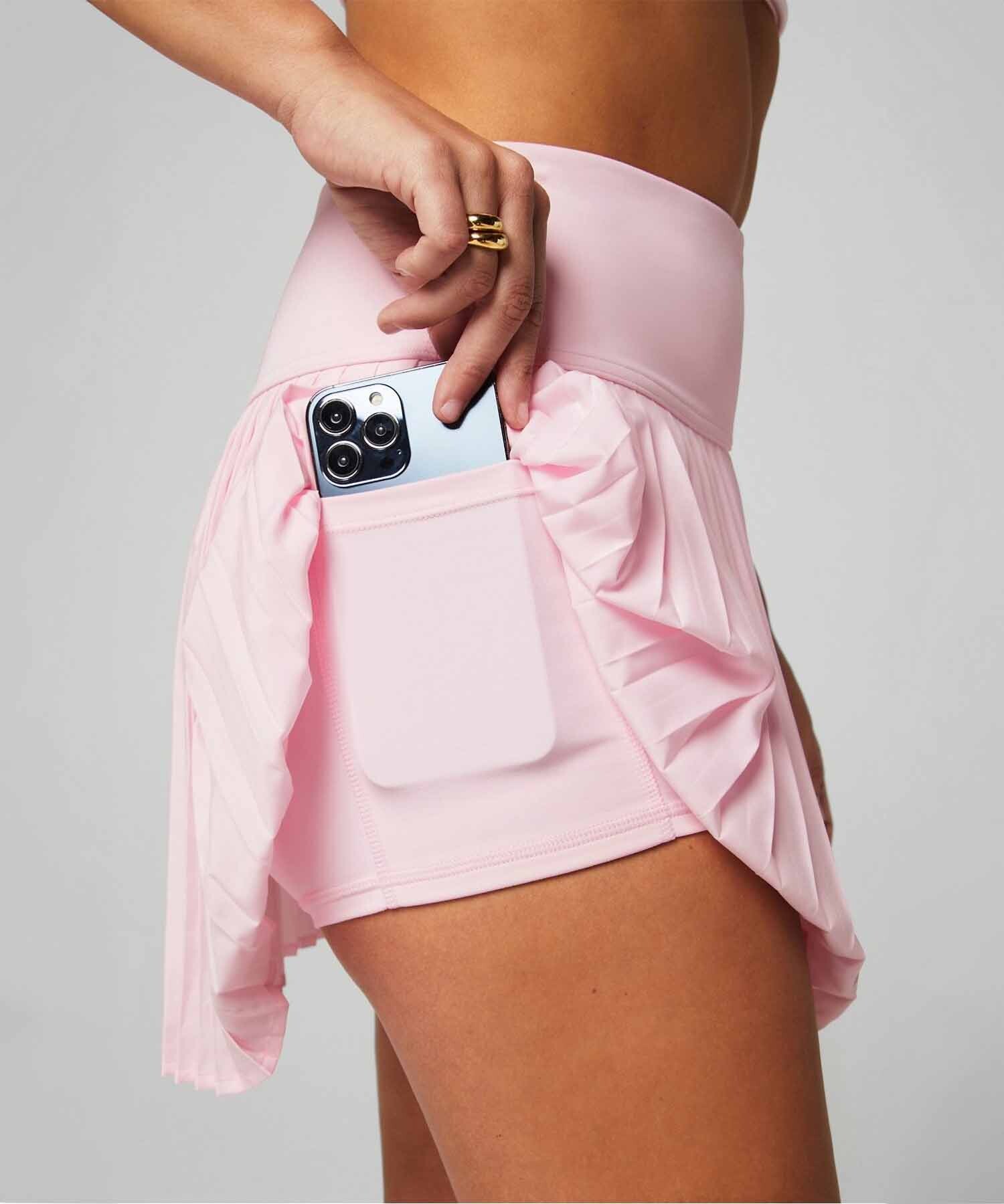 Falda Con Malla Hot Shot Pleated Skirt Classic Mini Mujer Soft Pink