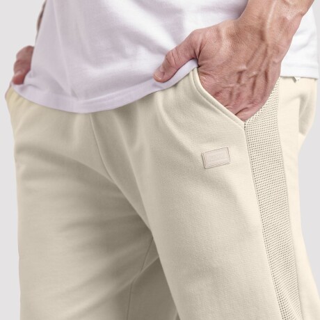 Pantalón Deportivo Liso Beige