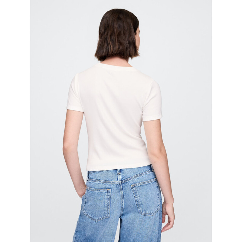 FRCH SS MOD RIB ABBRV TEE NEW OFF WHITE