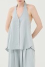 CHALECO HALTER Celeste
