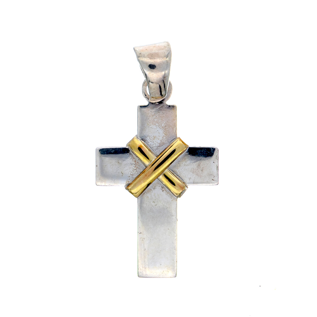 Cruz de plata 925 y double en oro 18 ktes. 