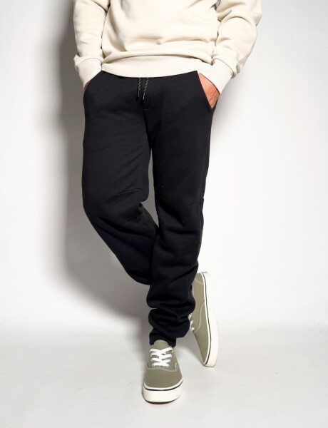 Jogger de algodon con puño Etan Negro
