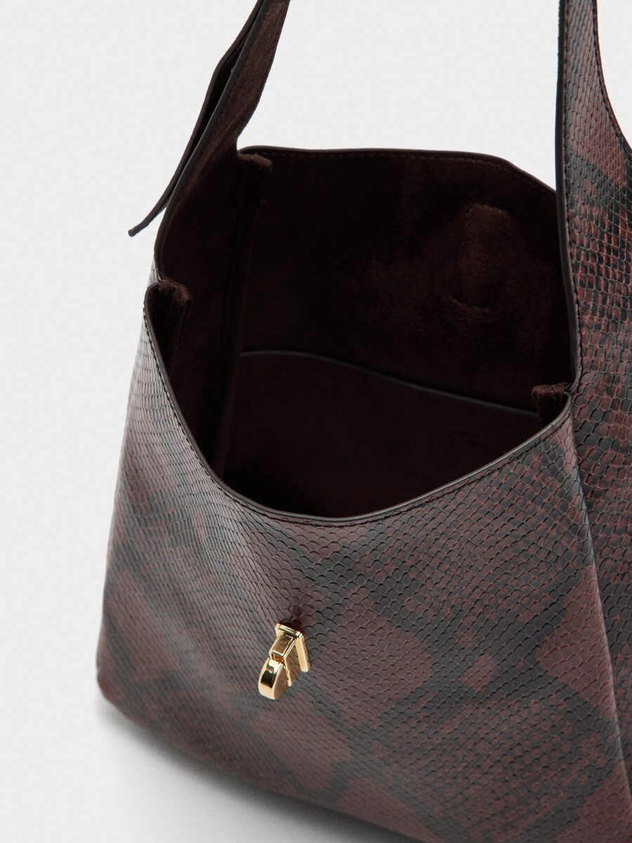 Bolso De Hombro Estampado Animal marron