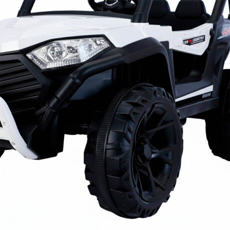 Auto Cuatriciclo A Bateria Arenero Luz Y Sonido Blanco