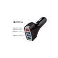 Cargador para Auto 4 Puertos USB A QC 3.0 de 3.5 AMP Negro