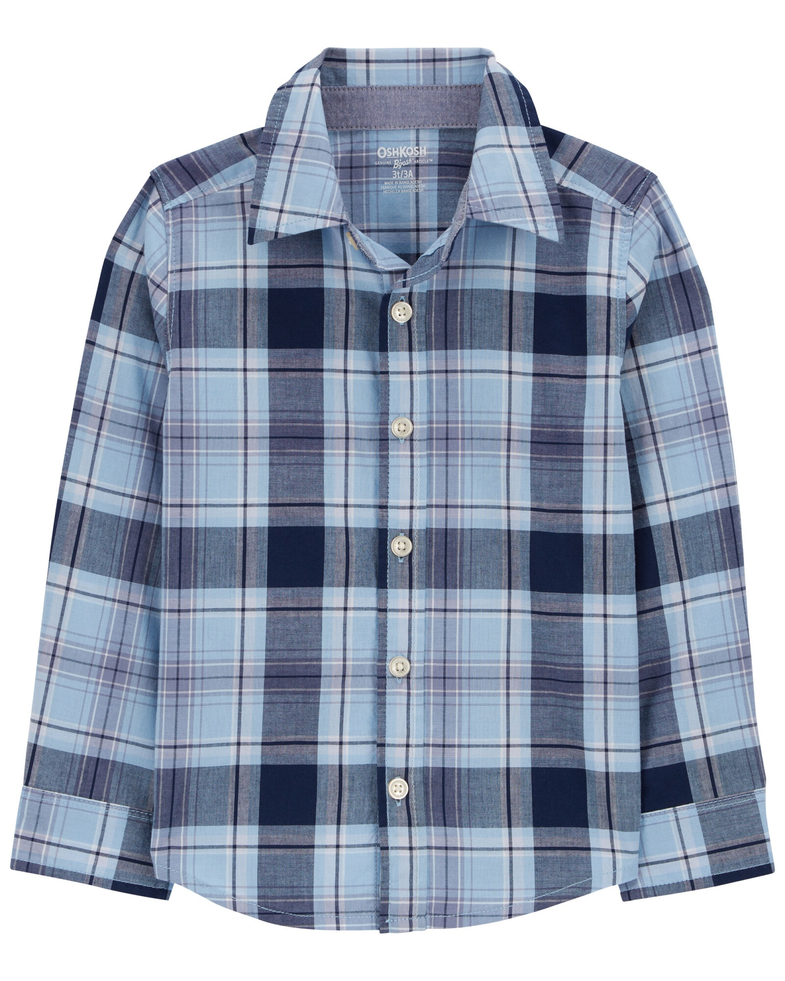 Camisa de algodón, diseño a cuadros Camisa de algodón, diseño a cuadros