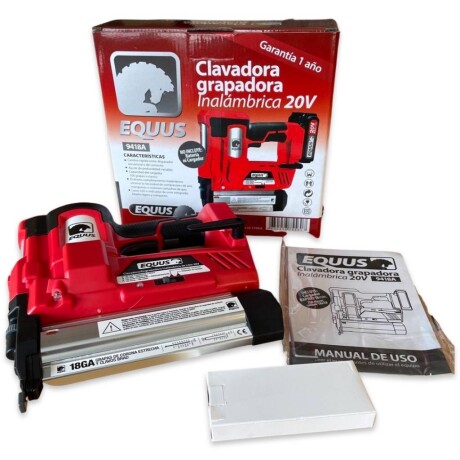 Clavadora Grapadora Inalámbrica 20V Equus ROJO