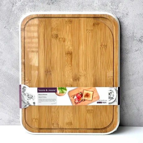 Tabla Bambú Rectangular de Cocina 40.5cm x 33cm x 1.2cm Tabla Bambú Rectangular de Cocina 40.5cm x 33cm x 1.2cm