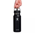 32 oz Wide Mouth with Flex Straw Cap Black